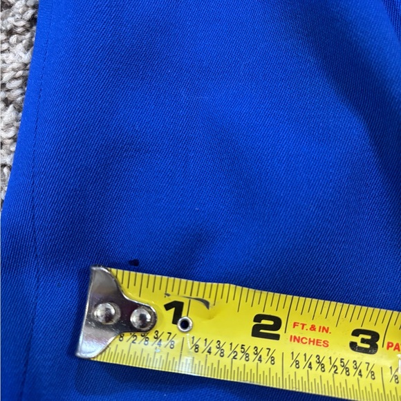 Escada Margaretha Ley Pure Wool Pants 38 Cobalt Blue High Waist Pleated Vintage - Picture 9 of 9